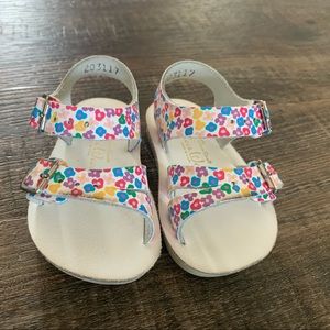 Saltwater Sun San surfer sandals in floral. Size 2c